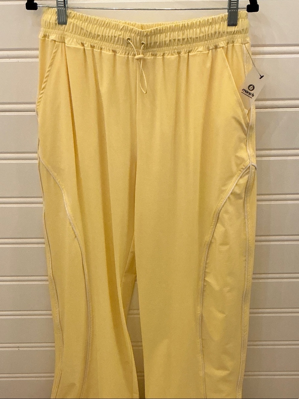 Monob Pale Yellow Drawstring Track Pants